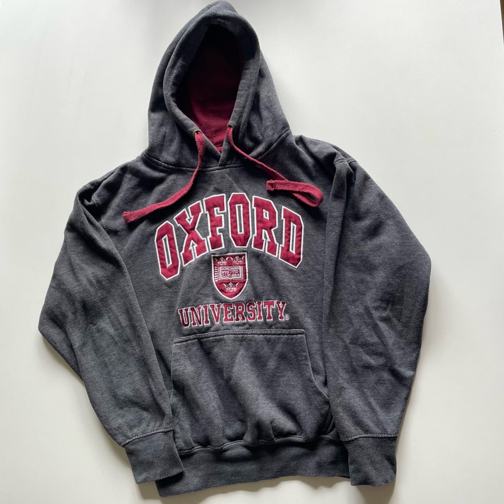 3/$25 | Oxford University Hoodie XS | Authentic Collegiate Pullover | Charcoal